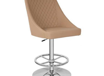 Modern Hochwertig Beige Stuhl Designer Barhocker Kunstleder Luxus Möbel neu